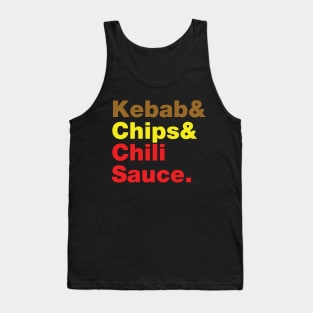 Kebab & Chips & Chili Sauce. Tank Top